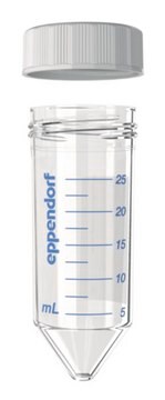 Eppendorf Tube&#174; Conical with screw cap tube capacity 25&#160;mL, PCR clean, pkg of 200&#160;pieces, bag of 4 × 50&#160;tubes