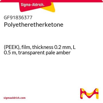 Polyetheretherketone (PEEK), film, thickness 0.2&#160;mm, L 0.5&#160;m, transparent pale amber
