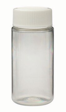 WHEATON&#174; liquid scintillation vial with attached PE cone lined urea cap lips on vial transparent PET bottle, capacity (20&#160;mL), screw cap