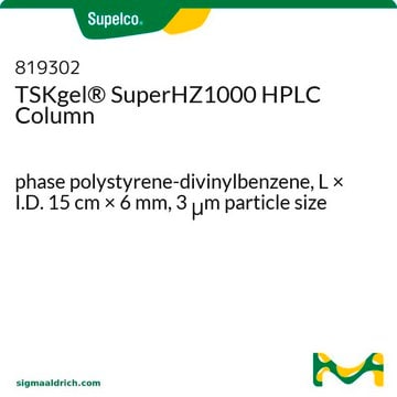 TSKgel&#174; SuperHZ1000 HPLC Column phase polystyrene-divinylbenzene, L × I.D. 15&#160;cm × 6&#160;mm, 3&#160;&#956;m particle size