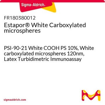 Estapor&#174; White Carboxylated microspheres PSI-90-21 White COOH PS 10%, White carboxylated microspheres 120nm, Latex Turbidimetric Immunoassay - For ordering, click "Request more information"