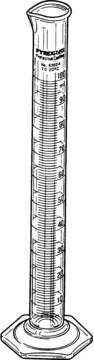 PYREXPLUS&#174; single metric scale graduated cylinders, with protective coating volume 1,000&#160;mL