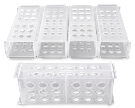 Clinical 4-Way Tube Rack clear