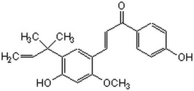 Licochalcone-A, Synthetic An estrogenic flavonoid with anti-tumor and antiparasitic properties.