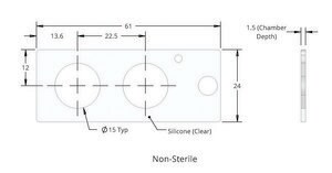 Grace Bio-Labs reusable CultureWell&#8482; gaskets wells, 2, well diam. × depth 15&#160;mm × 1.5&#160;mm, well capacity (300-500&#160;&#956;L)
