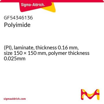 Polyimide (PI), laminate, thickness 0.16&#160;mm, size 150 × 150&#160;mm, polymer thickness 0.025mm