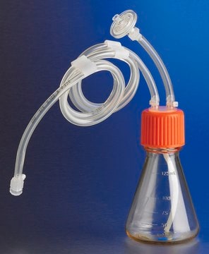 Corning&#174; Erlenmeyer flask, with aseptic connector volume 125&#160;mL, I.D. 1/8&#160;in., sterile