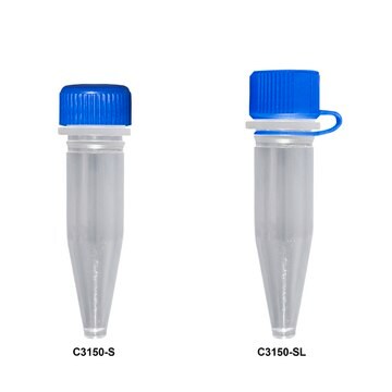 MTC&#8482; Bio ScrewSeal&#8482; Microcentrifuge Tubes conical clear bottom, capacity 1.5&#160;mL, pack of 1000&#160;ea (10 x bags 100 ea)