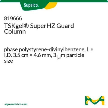 TSKgel&#174; SuperHZ Guard Column phase polystyrene-divinylbenzene, L × I.D. 3.5&#160;cm × 4.6&#160;mm, 3&#160;&#956;m particle size