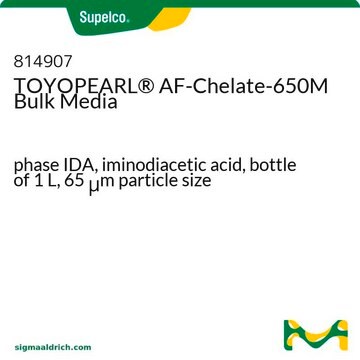 TOYOPEARL&#174; AF-Chelate-650M Bulk Media phase IDA, iminodiacetic acid, bottle of 1&#160;L, 65&#160;&#956;m particle size