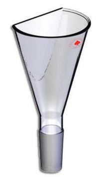 Ace powder funnel with flat side top diam. 75&#160;mm, joint: ST/NS 14/20