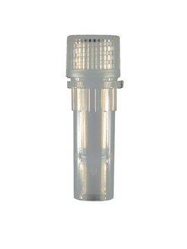 Self standing screw cap tubes and attached caps with O-rings capacity 0.6&#160;mL, clear, sterile