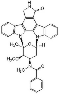 Staurosporine, N-Benzoyl A cell-permeable Staurosporine derivative that displays antitumor properties.