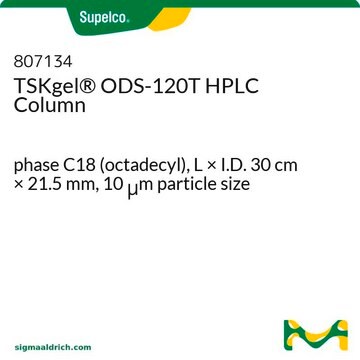 TSKgel&#174; ODS-120T HPLC Column phase C18 (octadecyl), L × I.D. 30&#160;cm × 21.5&#160;mm, 10&#160;&#956;m particle size