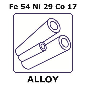 Glass Sealing Alloy, Fe54Ni29Co17 200mm tube, 6.0mm outside diameter, 0.5mm wall thickness, 5mm inside diameter, as drawn