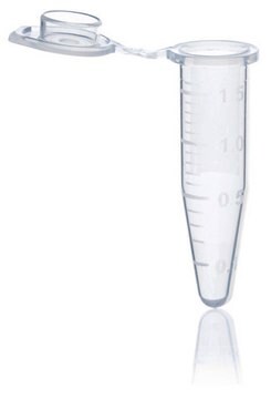 BRAND&#174; microcentrifuge tubes, 1.5mL with lid, polypropylene transparent, RCF max 20k G, BIO-CERT&#174; PCR QUALITY, 500EA