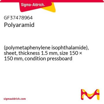 Polyaramid (polymetaphenylene isophthalamide), sheet, thickness 1.5&#160;mm, size 150 × 150&#160;mm, condition pressboard