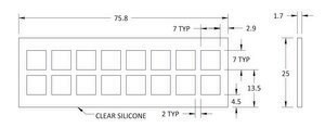 Grace Bio-Labs silicone gasket for ProPlate&#174; microarray system fits 16 wells, size 7&#160;mm × 7&#160;mm