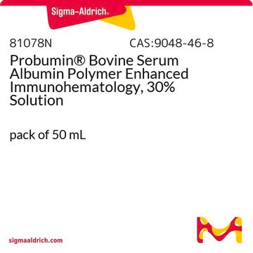 Probumin&#174; Bovine Serum Albumin Polymer Enhanced Immunohematology, 30% Solution pack of 50&#160;mL