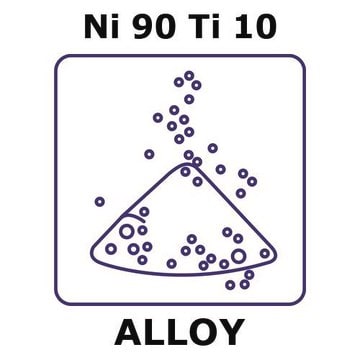 Nickel-titanium alloy, Ni90Ti10 powder, 150micron max. particle size, alloy pre-cursor, 500g