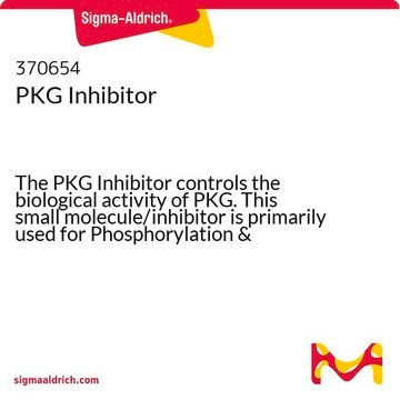 PKG Inhibitor The PKG Inhibitor controls the biological activity of PKG. This small molecule/inhibitor is primarily used for Phosphorylation &amp; Dephosphorylation applications.