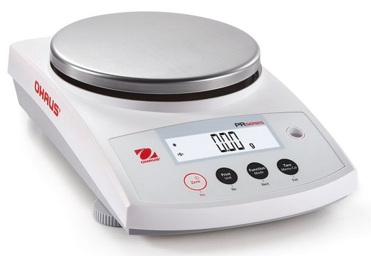 Ohaus&#174; PR Precision Balance Model PR4201, weighing capacity 4200&#160;g, resolution: 0.1&#160;g, AC/DC input 230 V, universal plug set