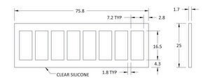Grace Bio-Labs silicone gasket for ProPlate&#174; microarray system fits 8 wells, size 7&#160;mm × 16&#160;mm
