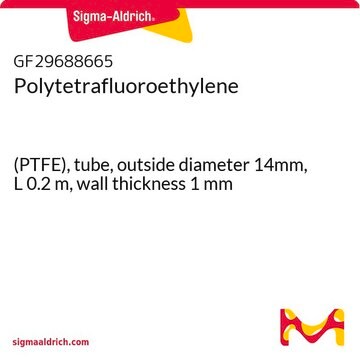 Polytetrafluoroethylene (PTFE), tube, outside diameter 14mm, L 0.2&#160;m, wall thickness 1&#160;mm