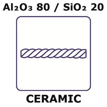 Alumina/Silica fiber, tex number 205, Al2O3 80%/SiO2 20%, length 20 m, filament diameter 0.01mm