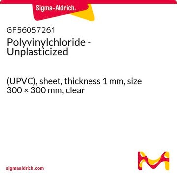 Polyvinylchloride - Unplasticized (UPVC), sheet, thickness 1&#160;mm, size 300 × 300&#160;mm, clear