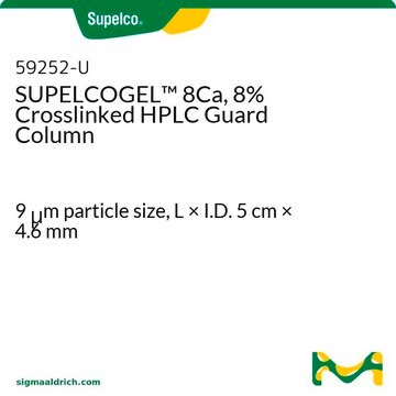SUPELCOGEL&#8482; 8Ca, 8% Crosslinked HPLC Guard Column 9&#160;&#956;m particle size, L × I.D. 5&#160;cm × 4.6&#160;mm