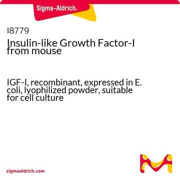 Insulin-like Growth Factor-I from mouse IGF-I, recombinant, expressed in E. coli, lyophilized powder, suitable for cell culture