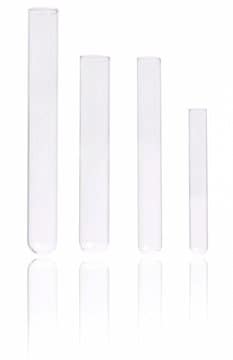 KIMBLE&#174; disposable rimless culture tube round bottom borosilicate glass, tube diam. (16&#160;mm) (85&#160;mm), non-sterile