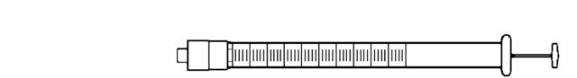 Hamilton&#174; syringe, 1000 series GASTIGHT&#174;, PTFE luer lock 1001TLL, PTFE Luer lock (with slots), volume 1&#160;mL, needle size (not included)