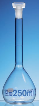 BRAND&#174; volumetric flask BLAUBRAND&#174; USP 27 conformity certified capacity 20&#160;mL, neck joint: ST/NS 10/19, polypropylene stopper