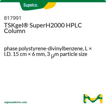 TSKgel&#174; SuperH2000 HPLC Column phase polystyrene-divinylbenzene, L × I.D. 15&#160;cm × 6&#160;mm, 3&#160;&#956;m particle size