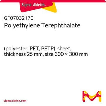Polyethylene Terephthalate (polyester, PET, PETP), sheet, thickness 25&#160;mm, size 300 × 300&#160;mm