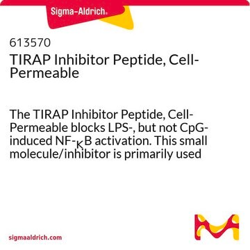 TIRAP Inhibitor Peptide, Cell-Permeable The TIRAP Inhibitor Peptide, Cell-Permeable blocks LPS-, but not CpG-induced NF-&#954;B activation. This small molecule/inhibitor is primarily used for Inflammation/Immunology applications.