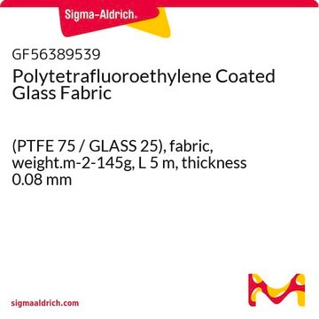 Polytetrafluoroethylene Coated Glass Fabric (PTFE 75 / GLASS 25), fabric, weight.m-2-145g, L 5&#160;m, thickness 0.08&#160;mm