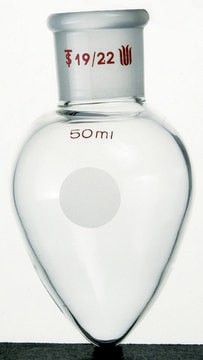 Synthware&#8482; pear shaped flask 100 mL, joint: ST/NS 19/22