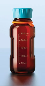 Duran&#174; Youtility bottle, GL 45, complete amber glass, capacity 250&#160;mL