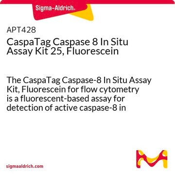 CaspaTag Caspase 8 In Situ Assay Kit 25, Fluorescein The CaspaTag Caspase-8 In Situ Assay Kit, Fluorescein for flow cytometry is a fluorescent-based assay for detection of active caspase-8 in cells undergoing apoptosis.