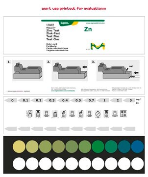 Zinc Test colorimetric, 0.1-5&#160;mg/L (Zn), for use with MQUANT&#174;