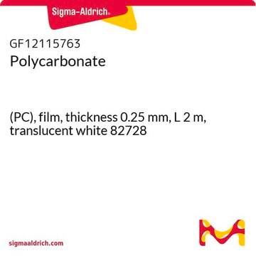 Polycarbonate (PC), film, thickness 0.25&#160;mm, L 2&#160;m, translucent white 82728
