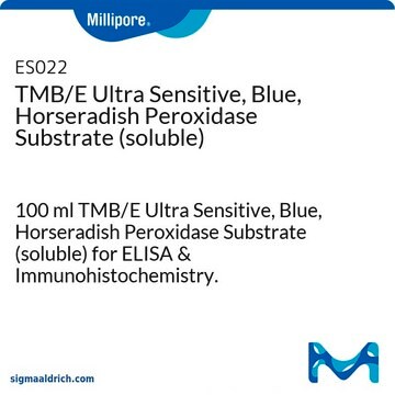 TMB/E Ultra Sensitive, Blue, Horseradish Peroxidase Substrate (soluble) 100 ml TMB/E Ultra Sensitive, Blue, Horseradish Peroxidase Substrate (soluble) for ELISA &amp; Immunohistochemistry.