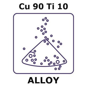 Copper-titanium alloy, Cu90Ti10 powder, 45micron max. particle size, atomized, 50g