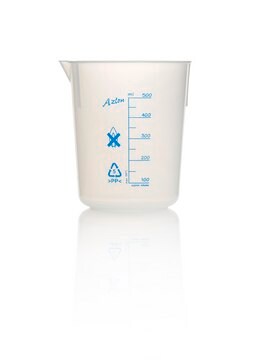 Azlon Tapered Beakers with Printed Graduations polypropylene, capacity 500&#160;mL