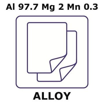 Aluminum alloy 5251 foil, thickness 1.5&#160;mm, Al97.7%/Mg 2%/Mn 0.3%, size 50 × 50&#160;mm, condition mirror polished on both sides