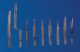 Stainless steel forceps Fine tip, straight