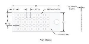 Grace Bio-Labs reusable CultureWell&#8482; gaskets wells, 50, diam. × depth 3&#160;mm × 1&#160;mm, well capacity (3-10&#160;&#956;L)